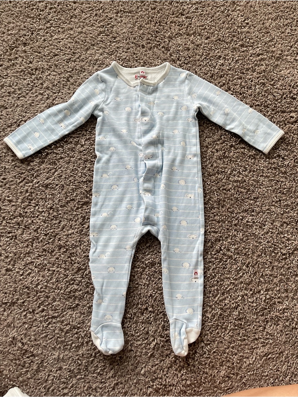 💥Mix &Match -5 for $25💥 Light Blue Stripe Baby One-Piece Footed Pajamas